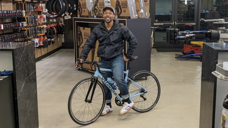 A picture of me and my bicycle